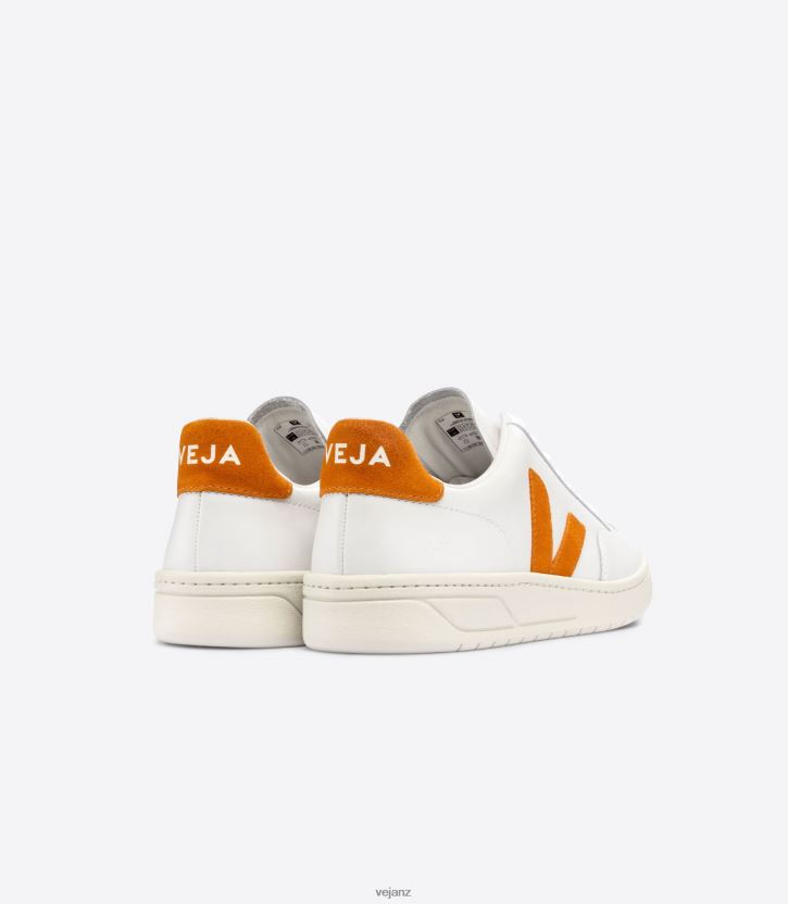 V-12 LEATHER WHITE PUMPKIN Men Veja D42FZB36 Shoes