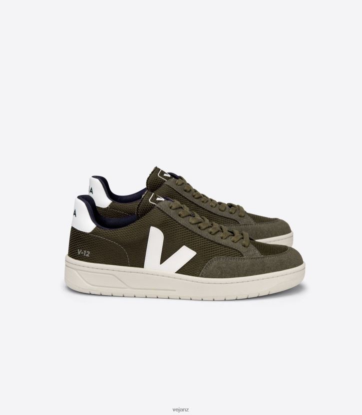 V-12 VEGAN B-MESH OLIVE WHITE Men Veja D42FZB30 Shoes